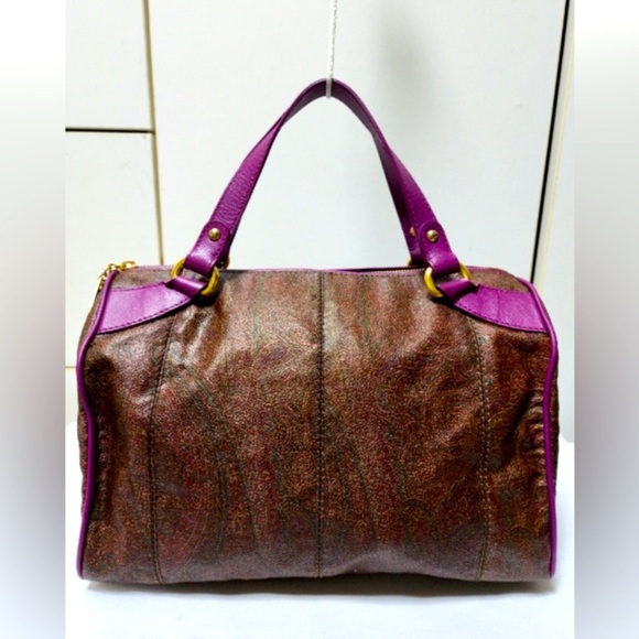 ETRO Vintage Boston Bag! Purple Trim💜 - Picture 6 of 9